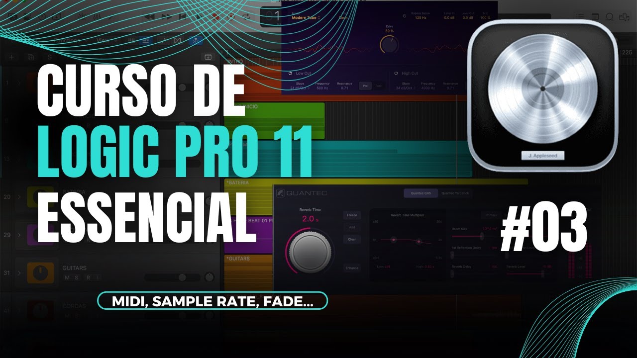 Logic Pro 11 - #03 Midi, Sample Rate, Fade-in, Fade-out e etc...