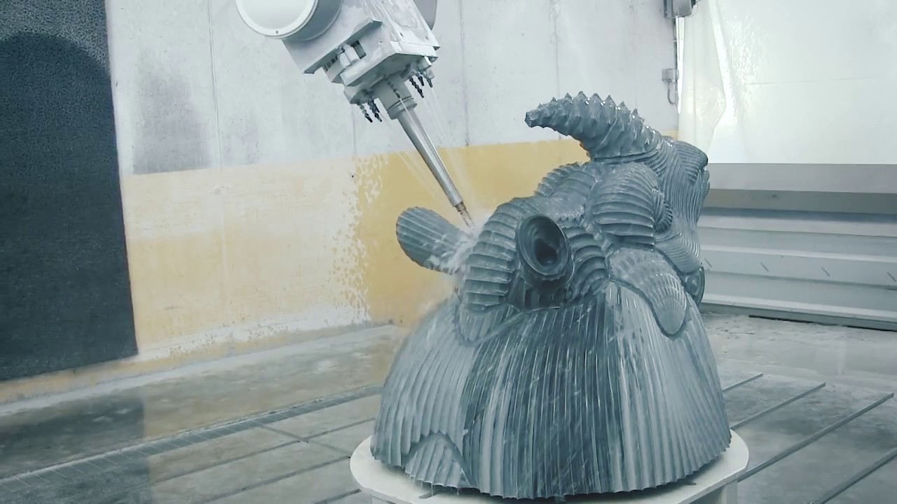 Bespoke Sculpture 5 Axis CNC Milling Marble & Granite Sundor Laser