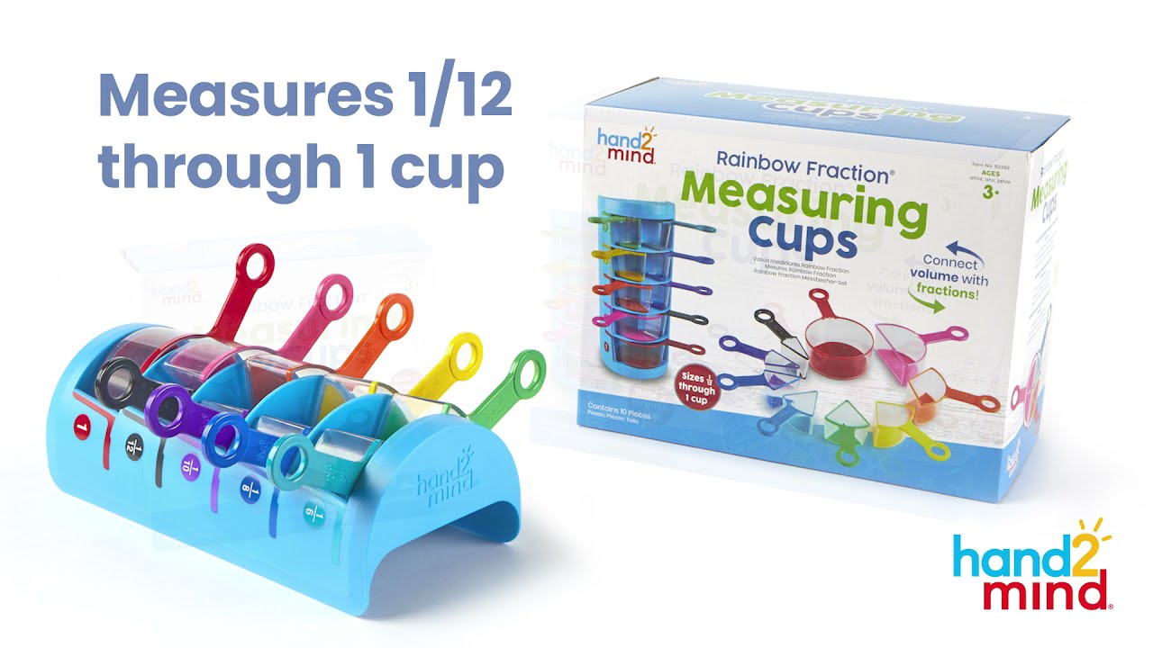 These measuring cups are designed to visually represent fractions