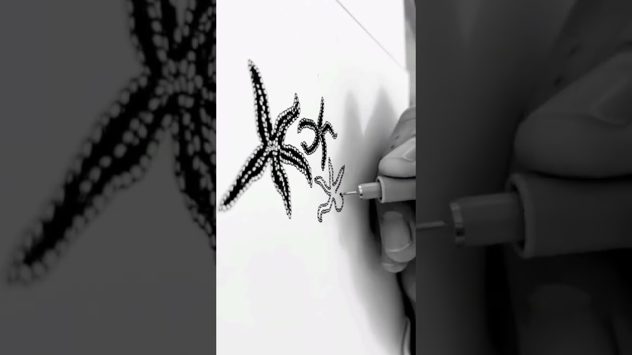 Satisfying Starfish drawing with a surprise twist ❤️