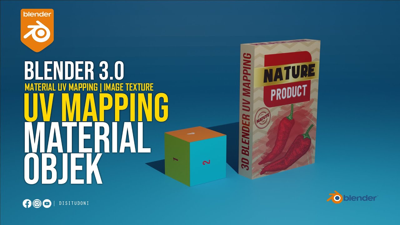 UV MAPPING MATERIAL 3D BLENDER | TUTORIAL VIDEO - YouTube