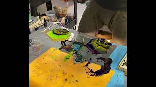 Purple Green Hexagon Nart Creation Timelapse
