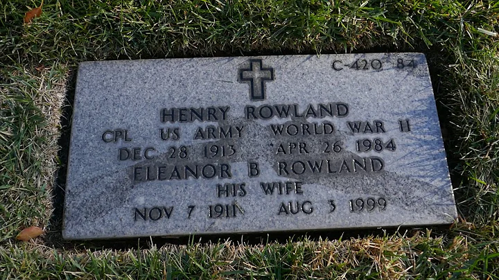 Actor Henry Rowland Grave US Army Los Angeles Nati...