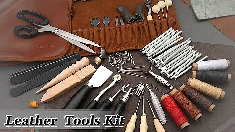 TLKKUE Leather Craft Tools with Custom Storage Bag