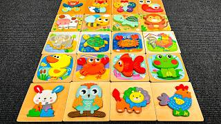Download Lagu Belajar Nama & Bentuk Hewan dengan Puzzle Aktivitas Mencocokkan | Video Pembelajaran Mainan Anak ...