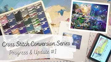 Converting a Cross Stitch Chart to a Diamond Painting: Progress Update #1