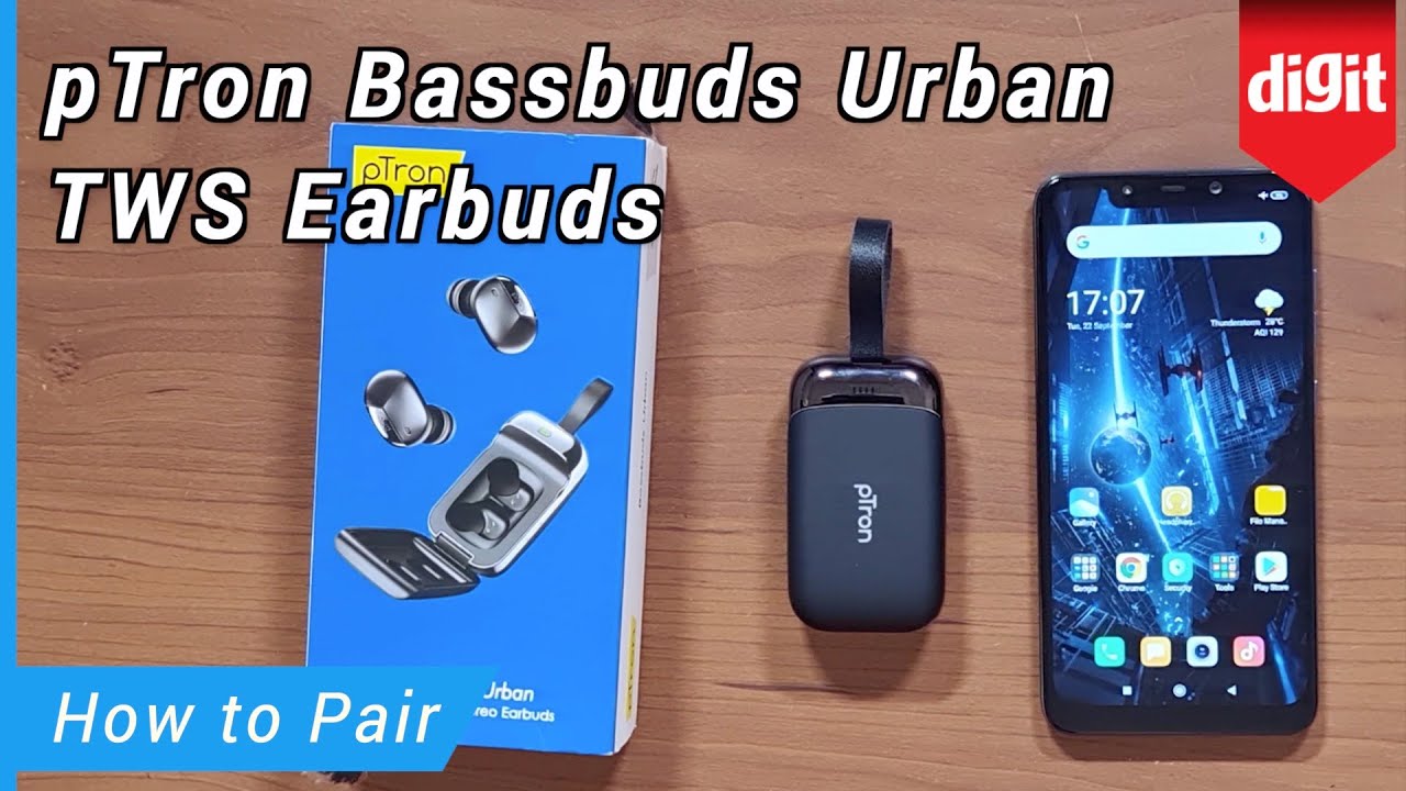 pTtron Bassbuds Urban True Wireless Stereo Earbuds - How to Pair