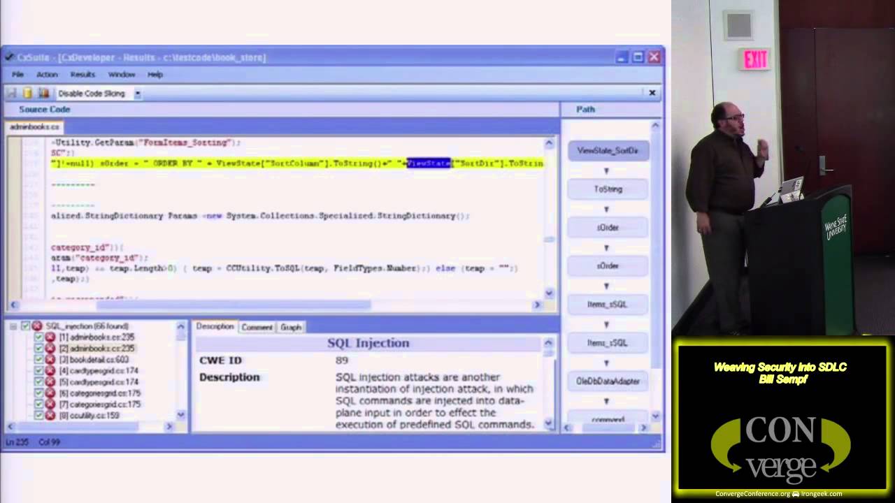 Track100 Weaving Security into the SDLC Bill Sempf