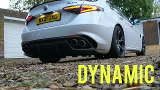 Match Highlights Alfa Romeo Giulia Quadrifoglio with Akrapovic exhaust sound test! What does the V6 sound like?