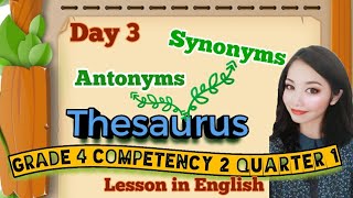 SYNONYMS AND ANTONYMS | Thesaurus |Grade 4 Competency 2 Quarter 1 screenshot 3