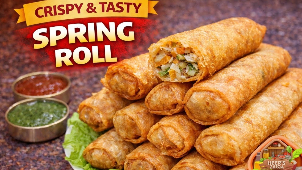 How to Make Spring Roll | Crispy & Chatpate اسپرنگ رول جو سب کو دیوانہ بنا دیں | Heer's Zaiqa