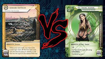 Android: Netrunner - Random Battle #180 Panic Azmari Glacier Punish VS Smoke Stealth