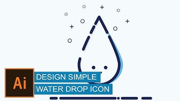 illustrator tutorial | design Simple Water Drop Icon