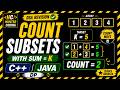 Count Subsets with Sum K | Zeroes Included | DP Revision | C++ &amp; Java Solution