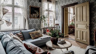 Inside Vintage Scandinavian Apartment with Elegance And Antique Accessories