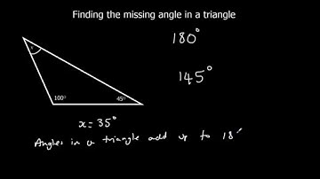 Finding a missing angle in a triangle