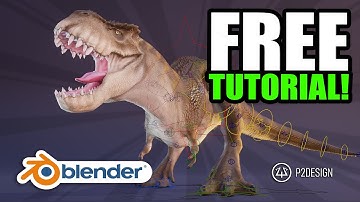 Animate a T-Rex Dinosaur in Blender Full tutorial (free rig)