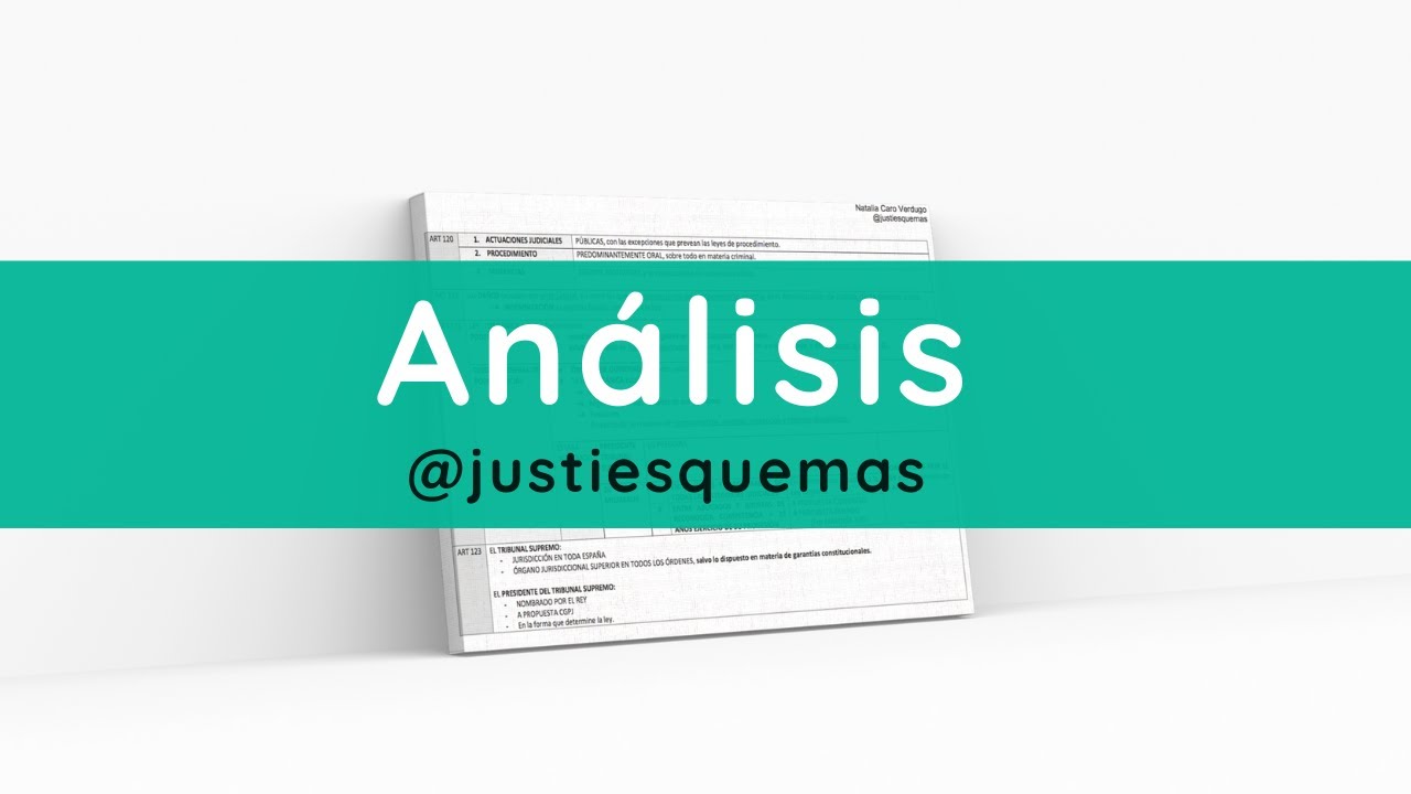 ANÁLISIS de los esquemas de @JUSTIESQUEMAS