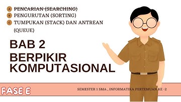 BAB 2. PART 2. FASE E- BERPIKIR KOMPUTASIONAL "SORTING, TUMPUKAN (STACK) DAN ANTREAN (QUEUE)