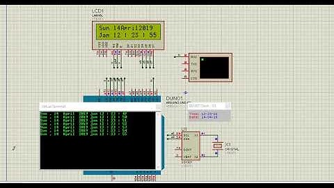 Arduino proteus Simulasi Rtc DS1307