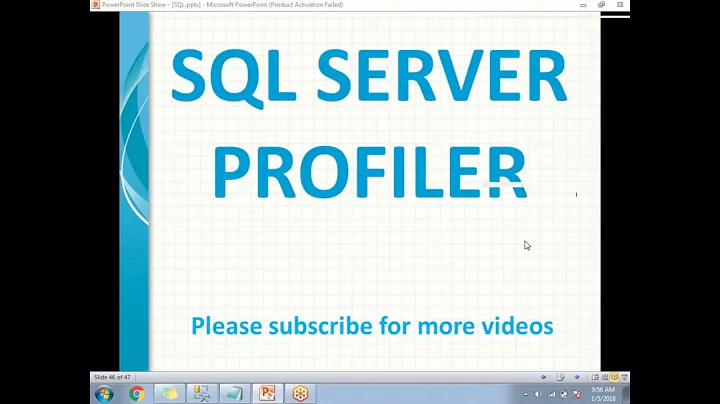 Improve SQL Server performance using profiler and tuning advisor