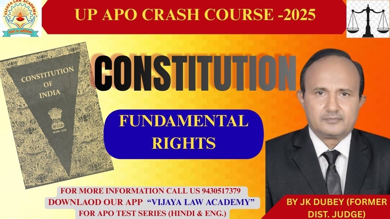 UP-APO CRASH COURSE -2025  || CONSTITUTION  || LECTURE -03 || BY J K DUBEY SIR #upapo #constitution