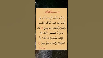 سورة يوسف. آيات من القرآن الكريم