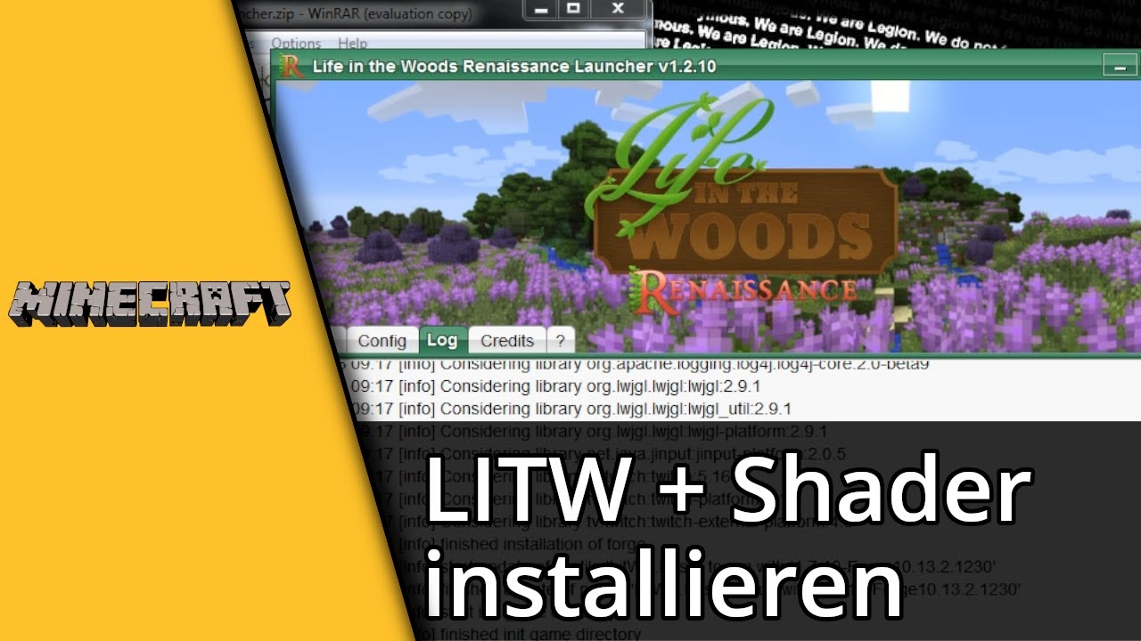 Minecraft Life in the Woods installieren + Shader Tutorial - YouTube