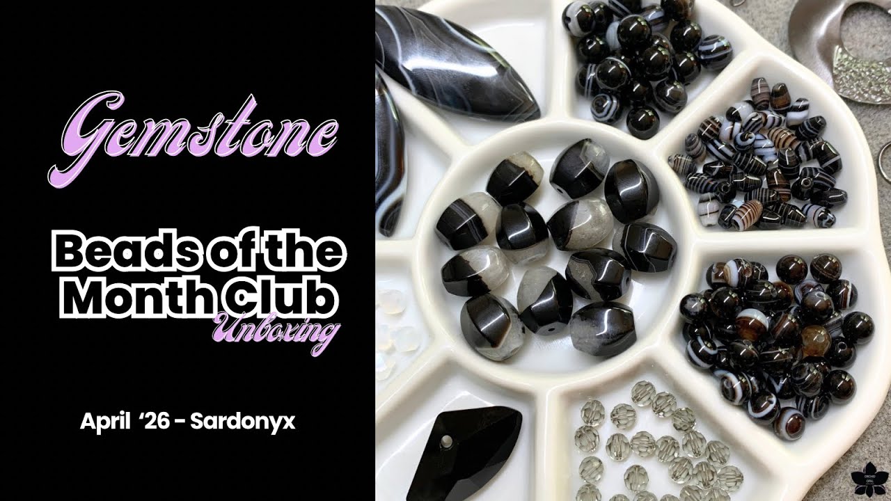 Gemstone Beads of the Month Club | Sardonyx | April 2026