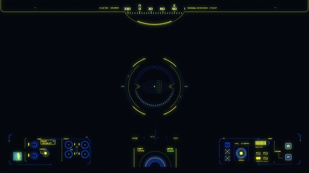 CG Hollywood HUD Pack Drone overlay 4 No Background H264