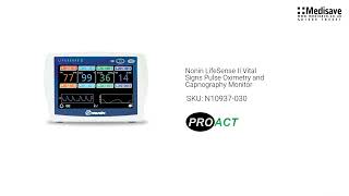 Nonin LifeSense II Vital Signs Pulse Oximetry and Capnography Monitor N10937 030