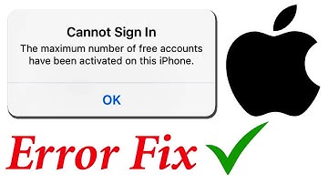the maximum number of free accounts have been activated on this iphone