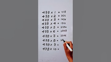 Write the Table of 478 in 18 second only..#maths #mathshack #mathstricks ‎@study_care0 