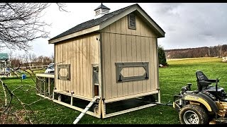 Movable 8 x 10 Chicken Mansion - Chicken Coop Ideas DIY Chicken Coop Guide eBook: http://tinyurl.com/hzxx2mx 8x10 Chicken Mansion, with Chicken Run and Tractor Options There