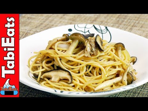 japanese-spaghetti-with-mushrooms-(easy-pasta-recipe)