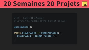 [#1] On débute une série de mini-projet | 20 Semaines 20 Projets | Projet Javascript pour débutants