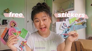 unboxing free stickers!