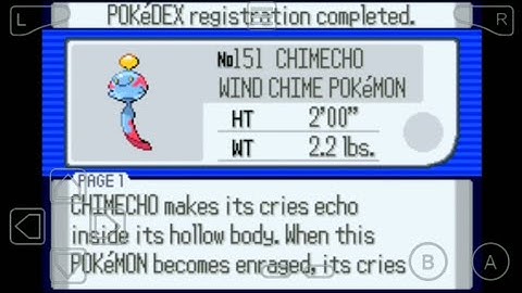 151: Where to Find Chimecho in Pokemon Ruby!