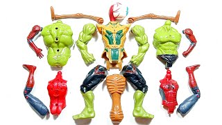 Avengers Toys Assemble Spider-Man, Hulk Smash, Thanos And Siren head ~ Avengers