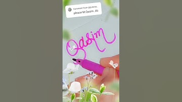 Qasim name calligraphy 🥰#calligraphy #youtubeshorts #lettering #viral