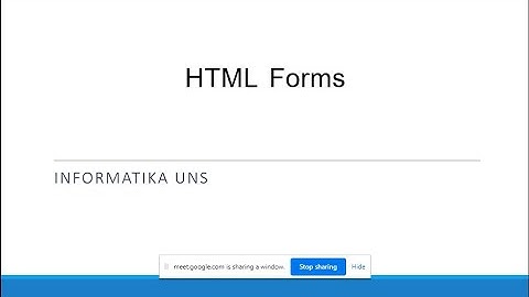 HTML Form dan Validasi Server Side dengan PHP