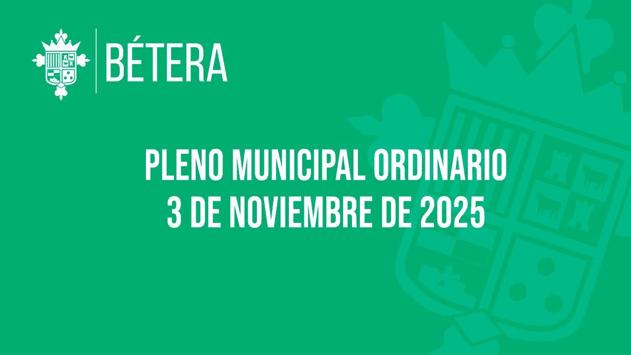 Pleno Ordinario del 3 de noviembre de 2025