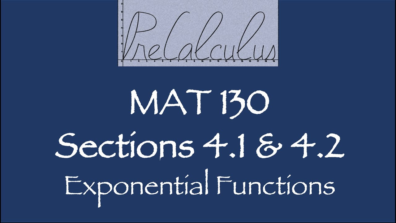 MAT 130 4.1 & 4.2 Exponential Function Basics - YouTube