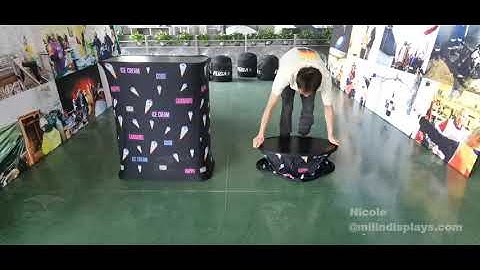 OEM Ice cream logo trade show counter portable pop up table for ourdoor promotional activities event