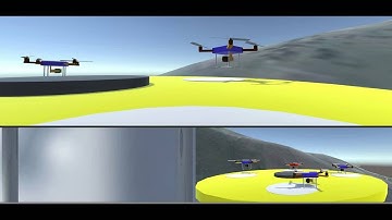 Autonomous Surveillance Drones Landing Simulation