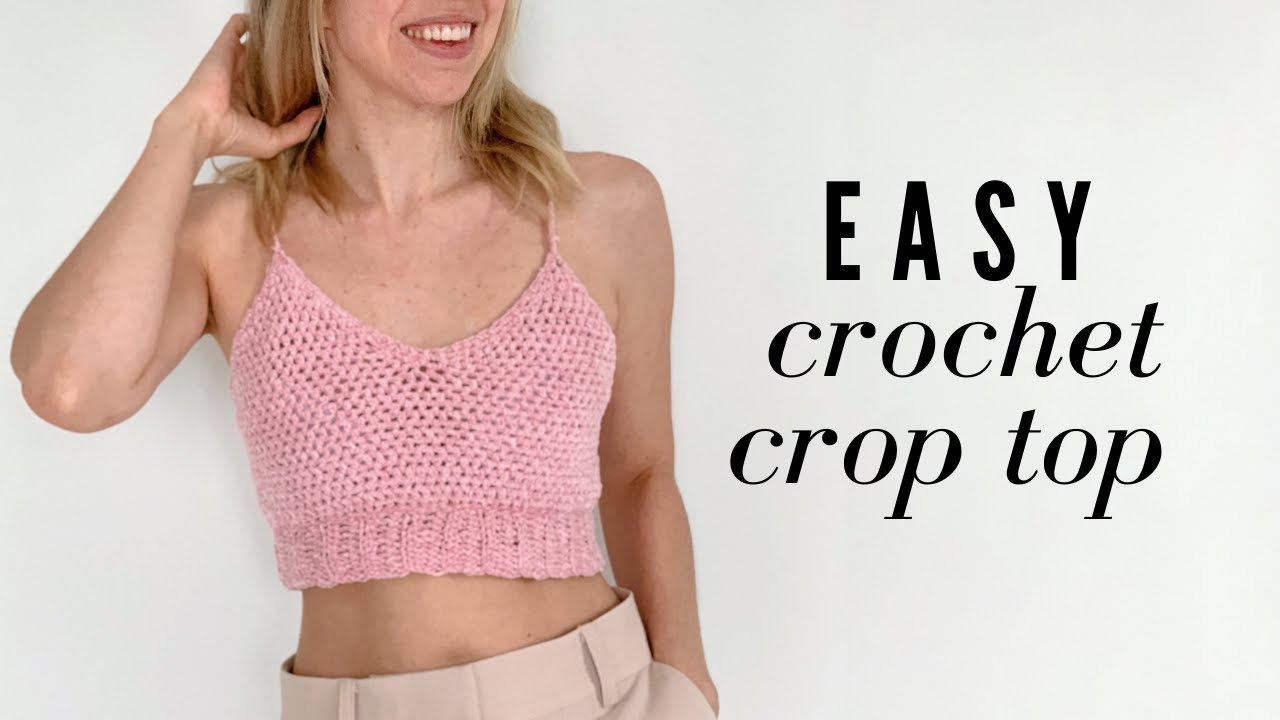 EASY CROCHET CROP FREE PATTERN - YouTube