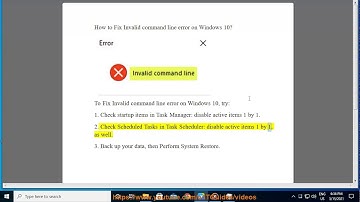 Fix Invalid command line error on Windows 10