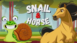 THE HORSE AND THE SNAIL - MORAL STORY FOR KIDS IN ENGLISH || ENGLISH ANIMATED STORIES - STORYTELLING