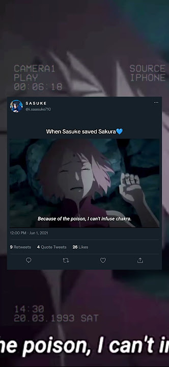 When Sasuke saved Sakura💙 #sasuke #sakura #naruto #boruto