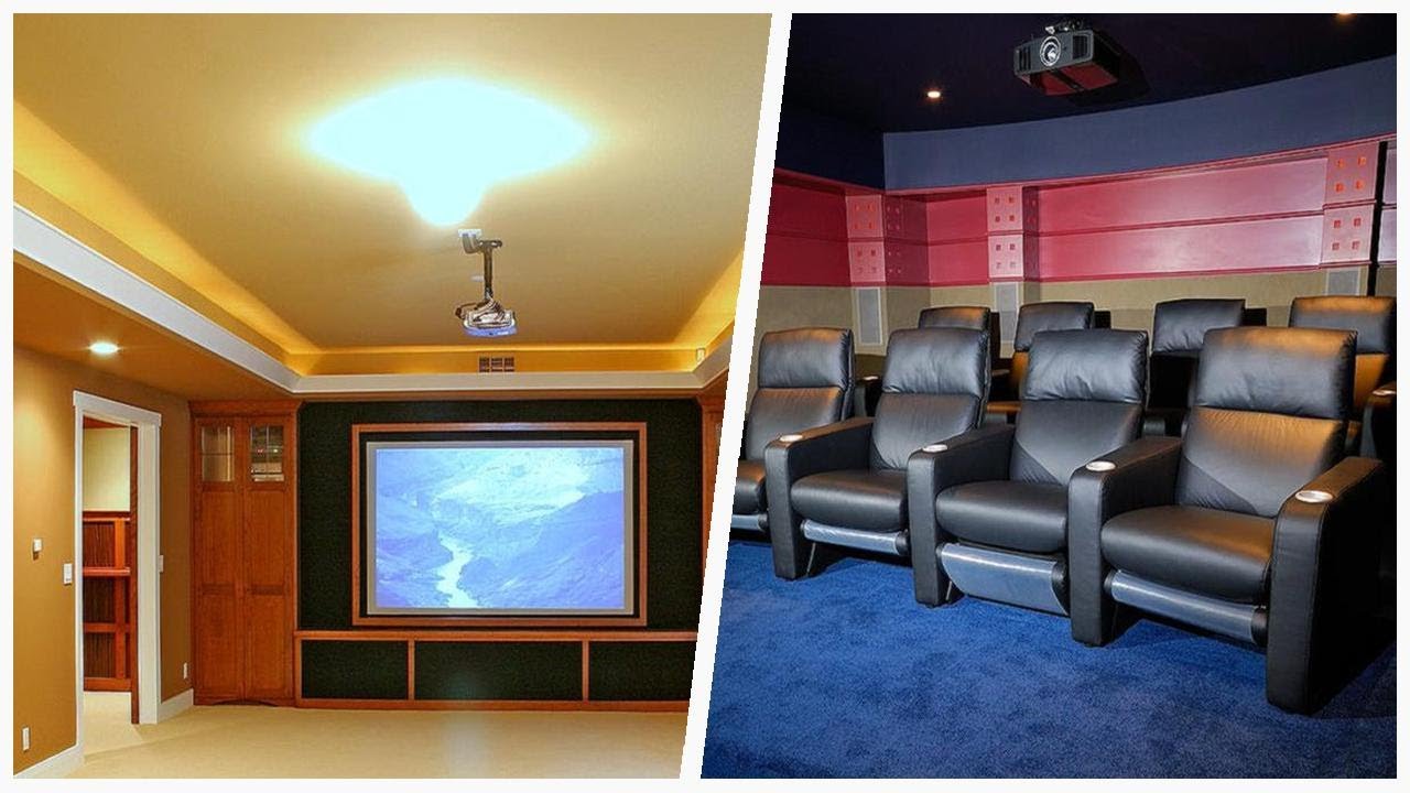 75 Mid-sized Craftsman Home Theater Design 🌈 - YouTube
